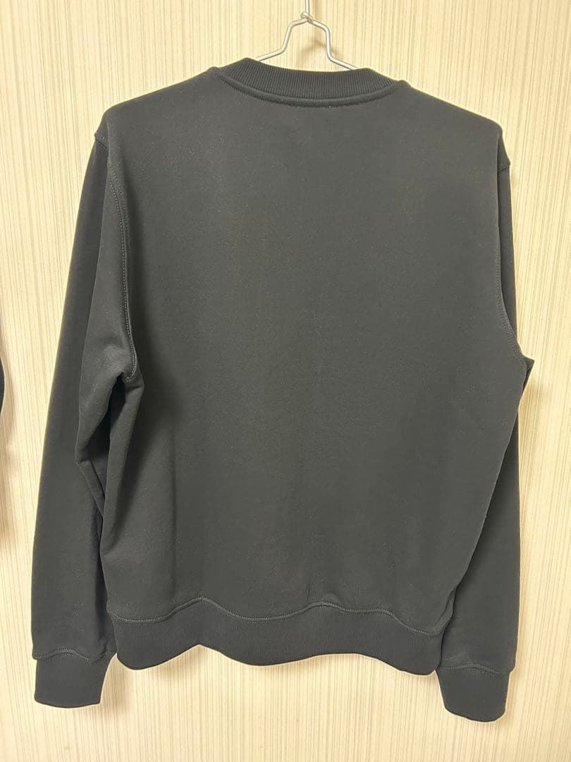 DIESELアイプリント ブラックメンズ スウェット プルオーバー プリント