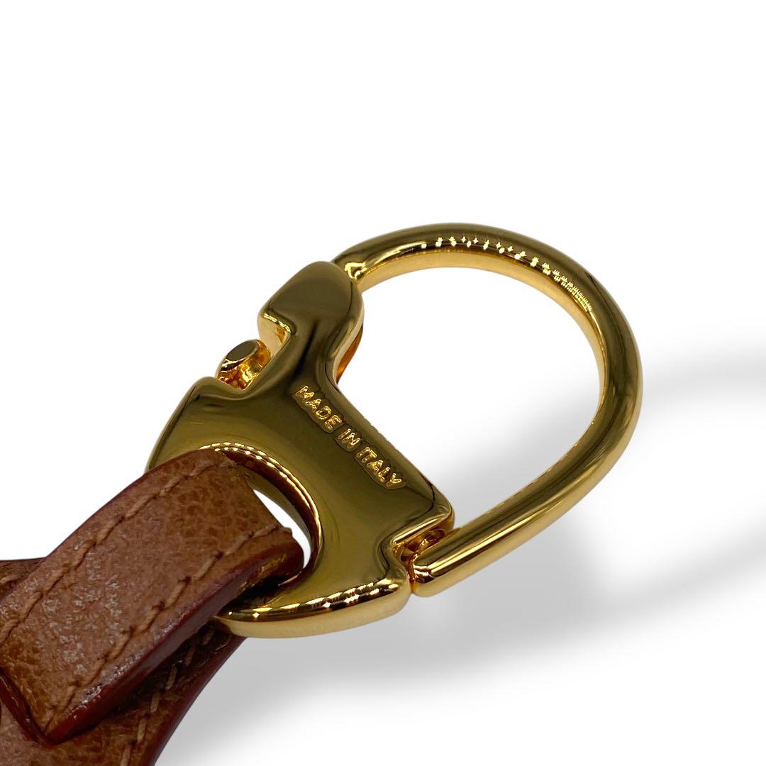 GUCCI グッチ　インターロッキング　キーホルダー　キーリング　レザー　メタル