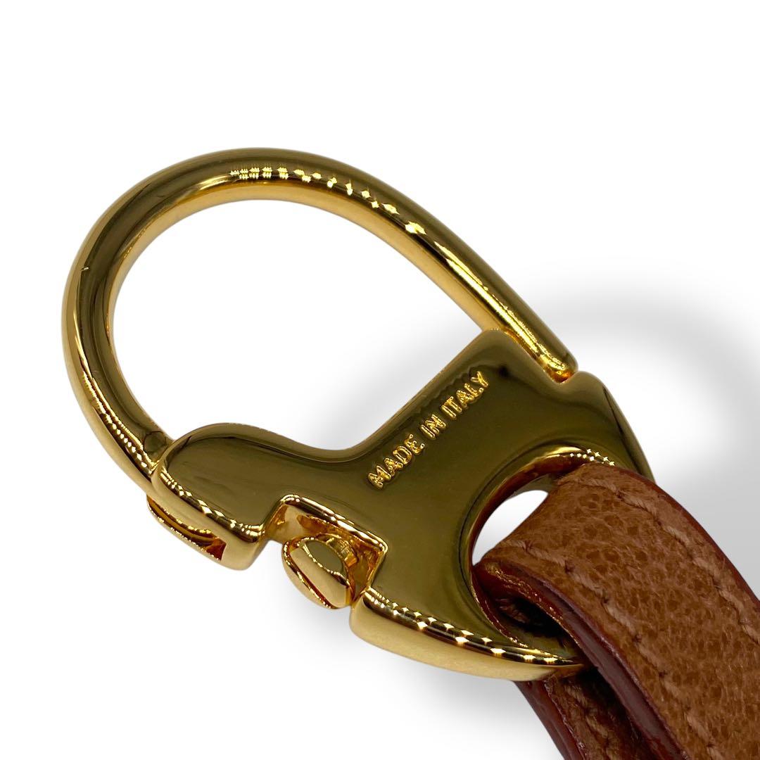 GUCCI グッチ　インターロッキング　キーホルダー　キーリング　レザー　メタル