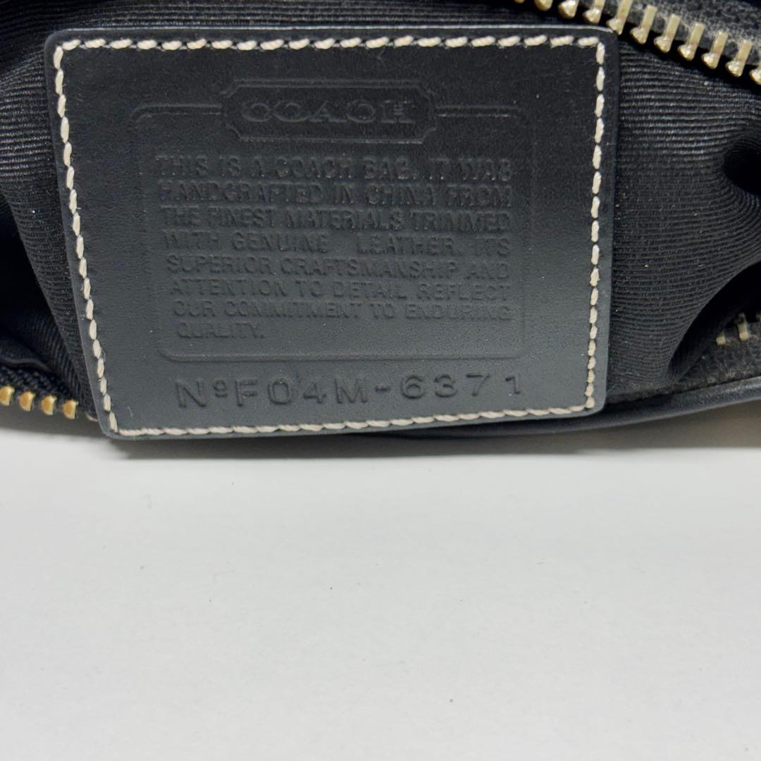 COACH コーチ 6371 シグネチャー ワンショルダーバッグ 肩掛け　黒