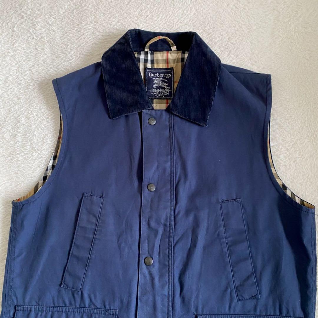 90s Burberrys 丸善　フィールドベスト　ノバチェック　コーデュロイ