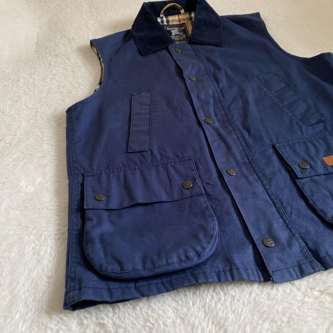 90s Burberrys 丸善　フィールドベスト　ノバチェック　コーデュロイ