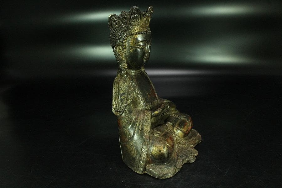 仏教美術 中国美術 仏像 古美術(K-LC975)