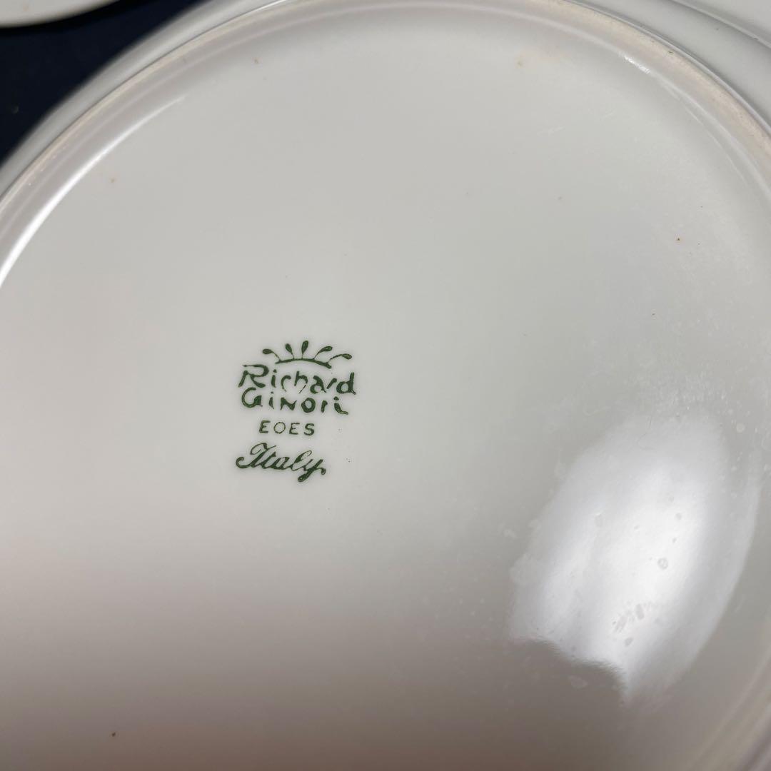 リチャードジノリ ベッキオホワイト 23.5㎝ スーププレート、4枚