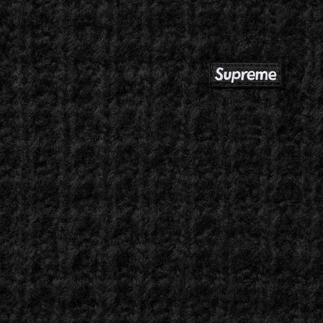 Supreme ブラック ワッフルセーター Lサイズ