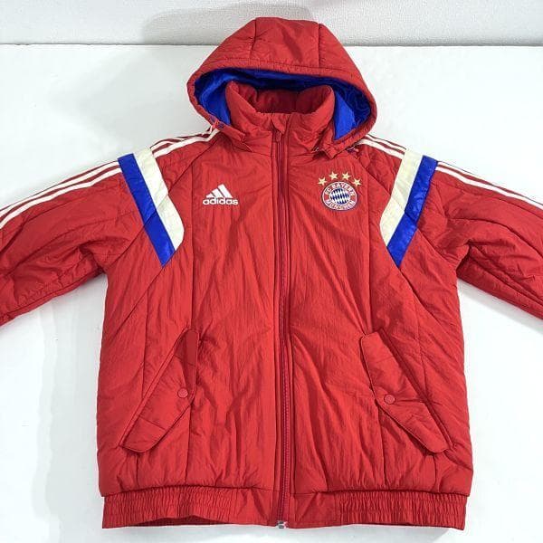 アディダス FCバイエルン 中綿ジャケット ブルゾン M FC BAYERN 赤