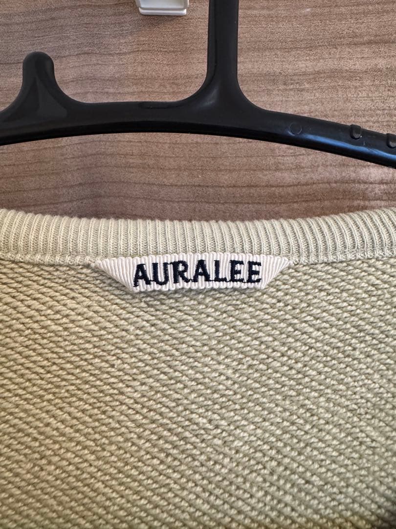 AURALEE フライフロント　ライムグリーンスウェット　サイズ4