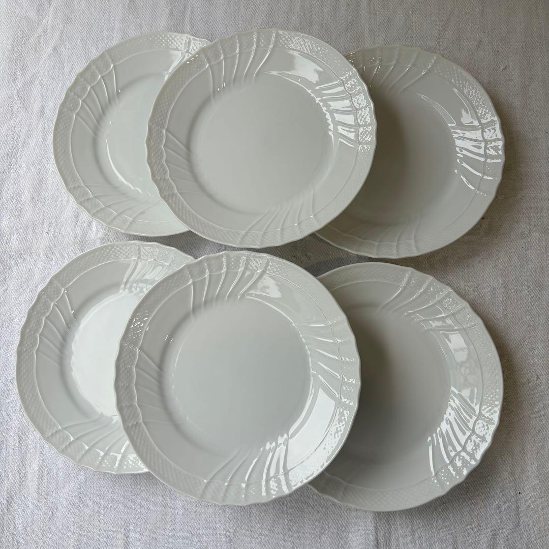 リチャードジノリ　ベッキオホワイト　19cm プレート　6セット　平皿