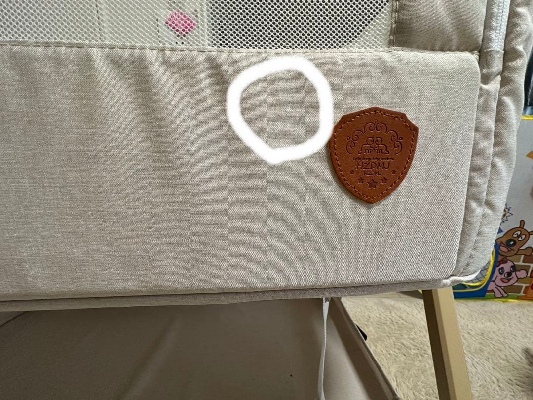 早い者勝ち！HZDMJ ベビーベッド　カーキ