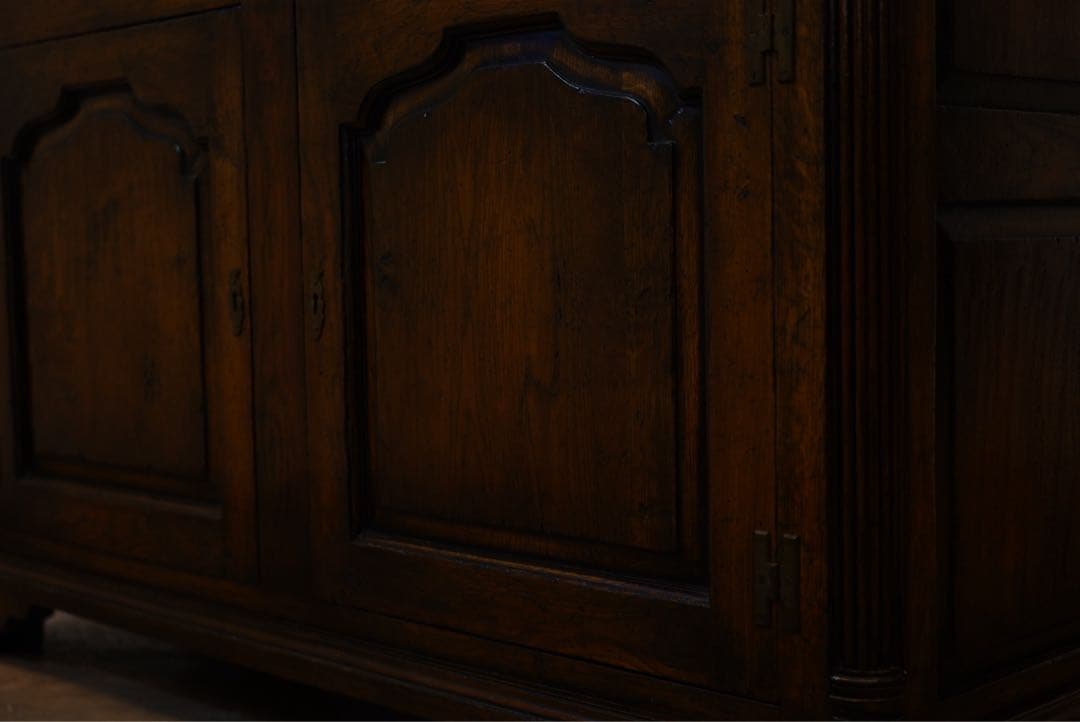 フランスアンティーク　1800年代　古木　キャビネット　カウンター