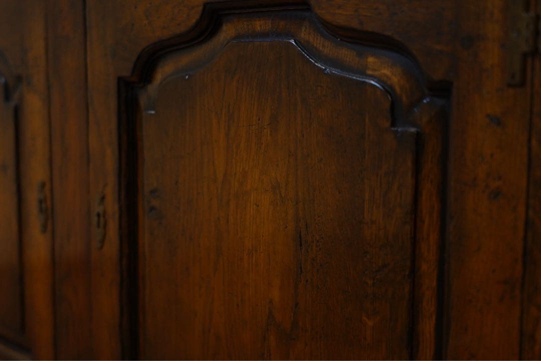 フランスアンティーク　1800年代　古木　キャビネット　カウンター