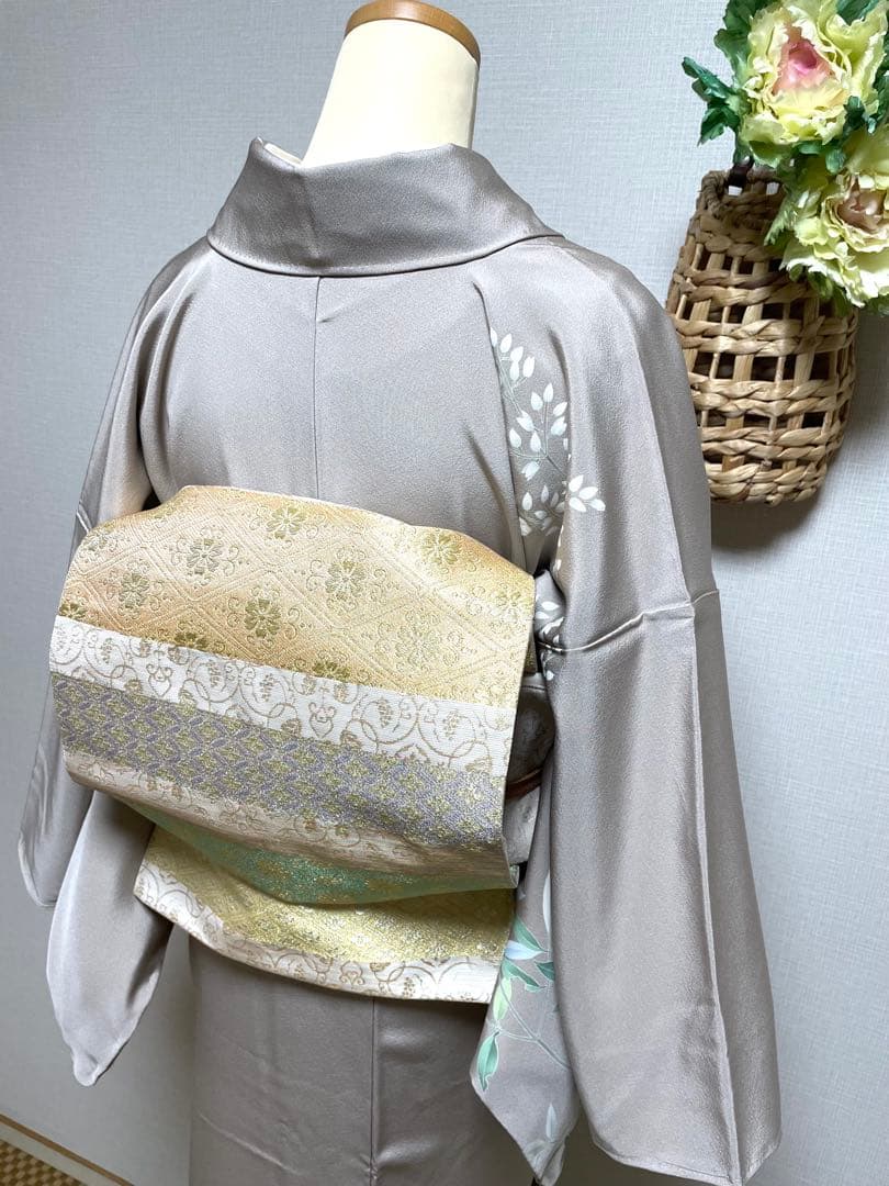 ♣️訳ありお値打ち　未使用　作家もの正絹　袷　友禅訪問着　身丈（肩から）159㎝