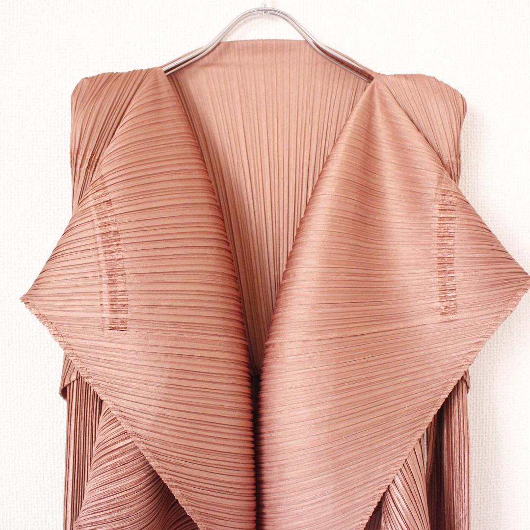 PLEATS PLEASE 変形カーディガン Lサイズ ピンク