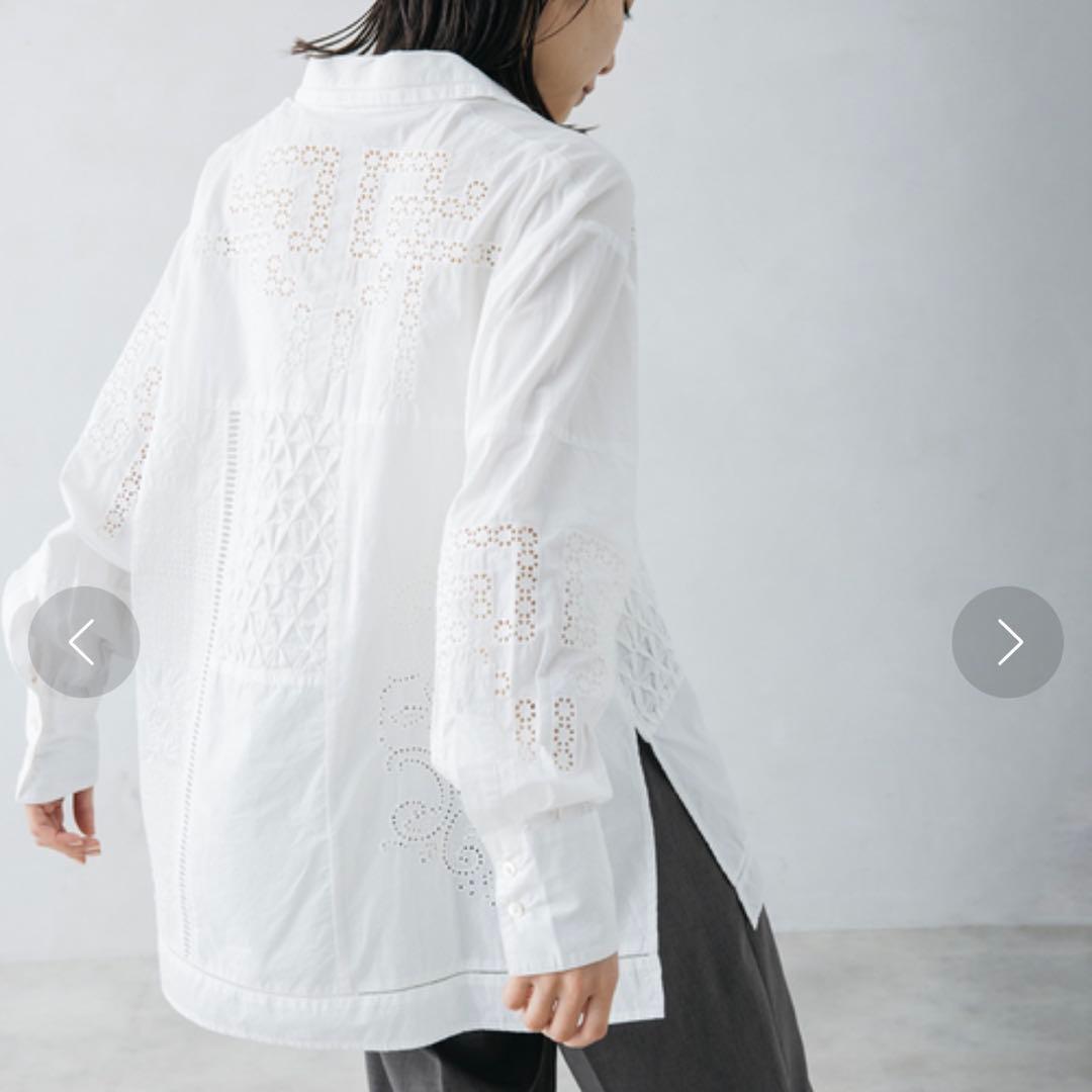 nude vintage JOURNALSTANDARDレースパッチワークシャツ