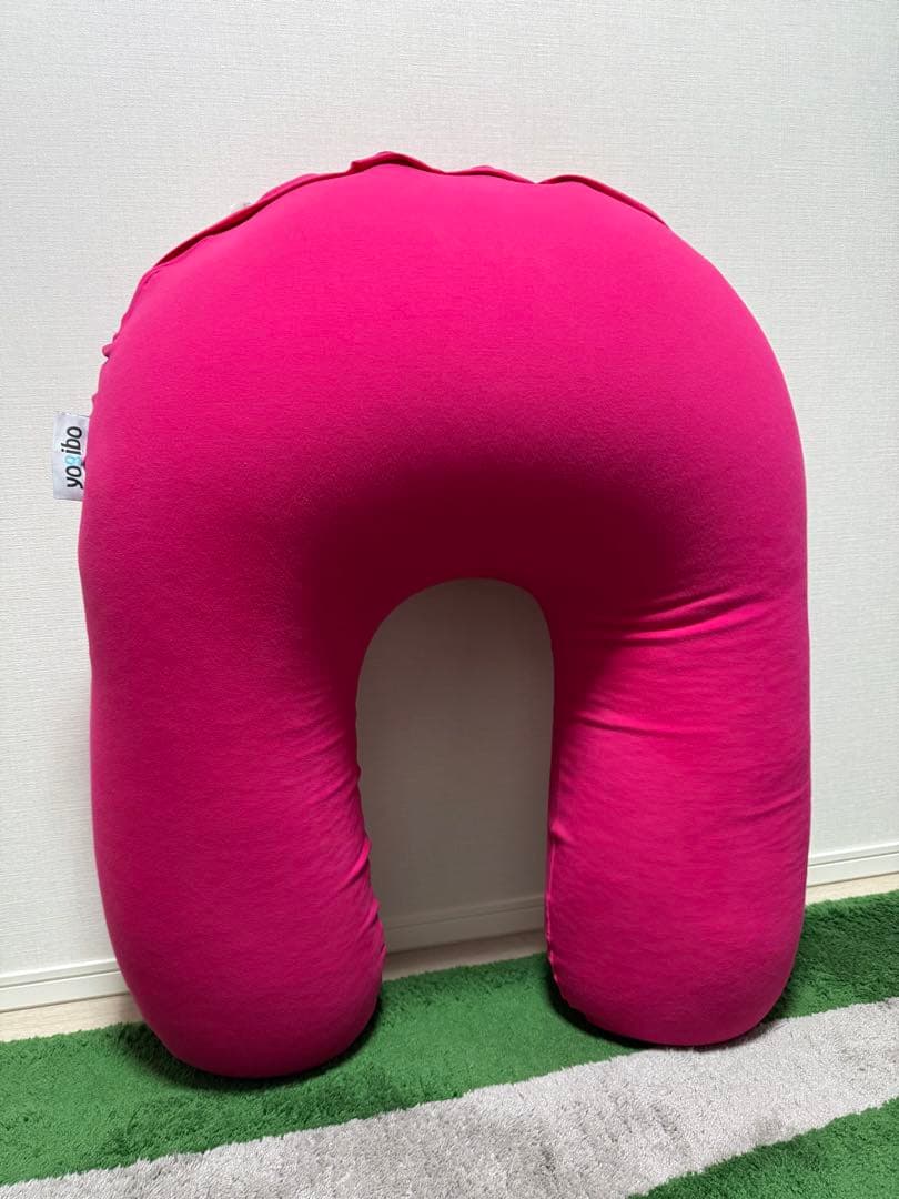Yogibo U字型クッション+ベース ピンク・ネイビー