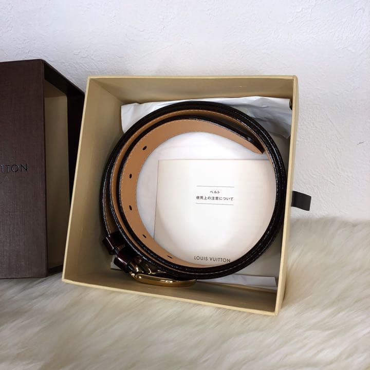 LOUIS VUITTON ベルト ヴェルニ アマラント パテント ユニセックス