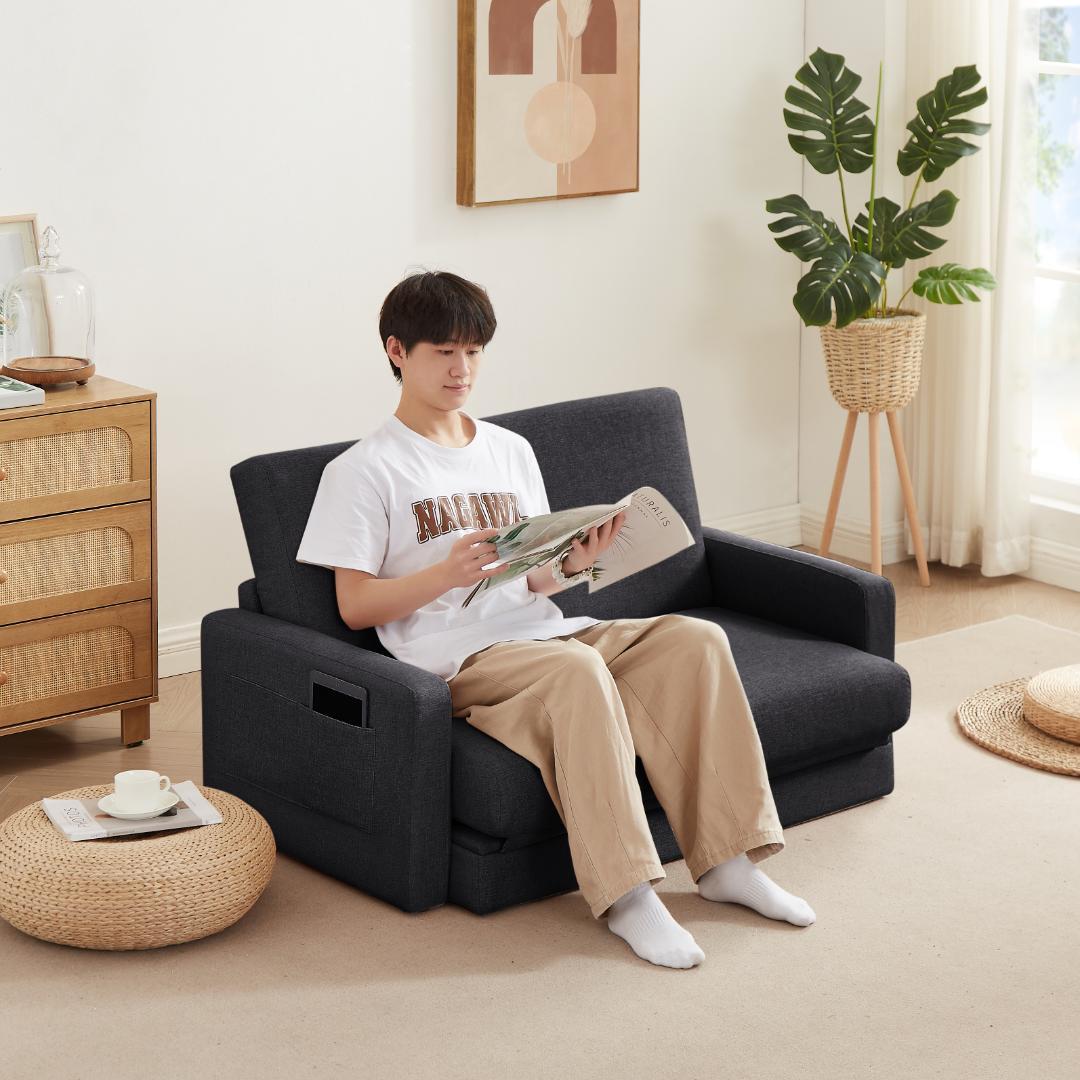 ソファーベッド 折りたたみベッド ローソファー シングルソファーベッド