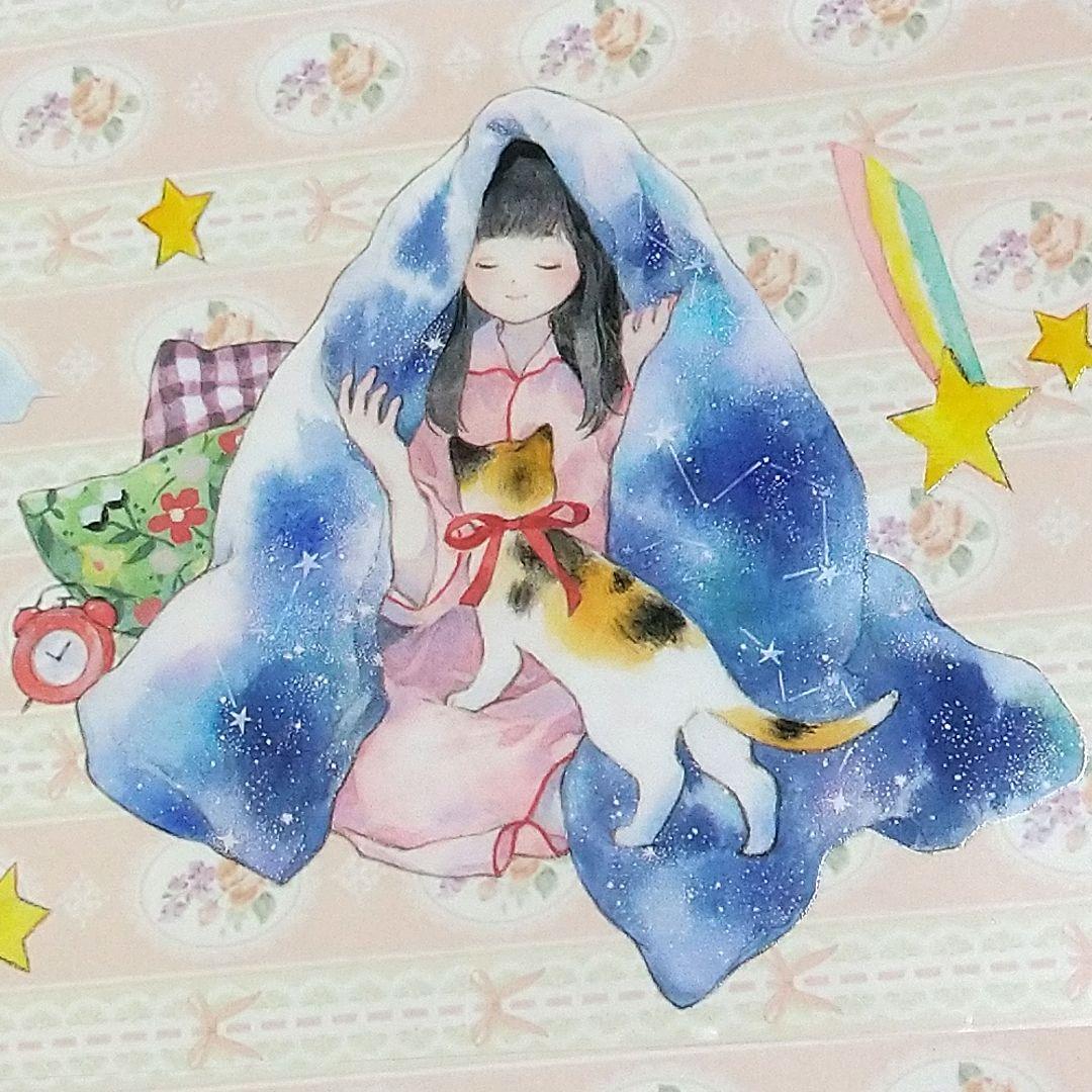 ✩のこり２✩J1033＃雪落的声音(PET)鲸落印象切り売り海外人物マステ女の子