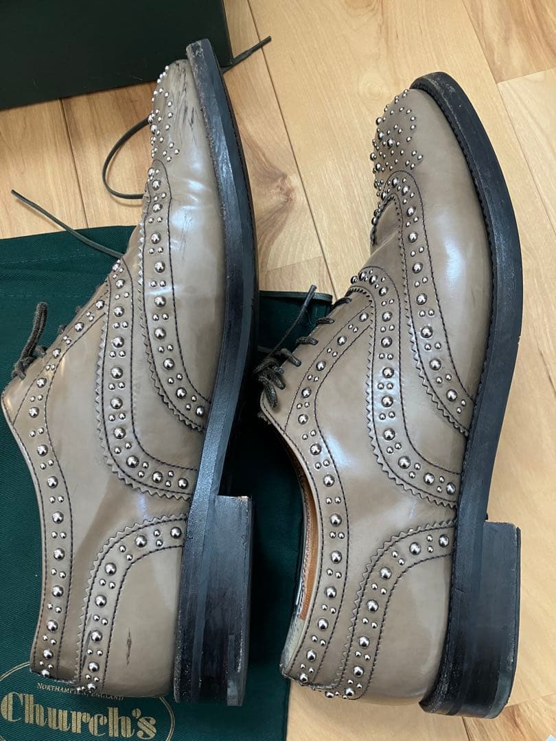 Church’s チャーチ Burwood グレーシューズ　スタッズ37.5