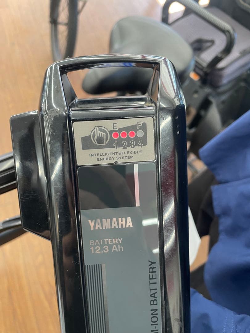 【all mom】ヤマハ 電動自転車 黒 キッズシート付き 子供乗せ