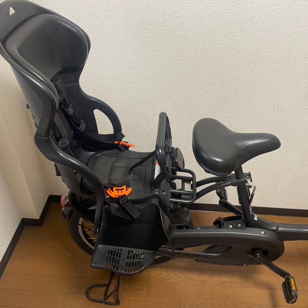 【all mom】ヤマハ 電動自転車 黒 キッズシート付き 子供乗せ
