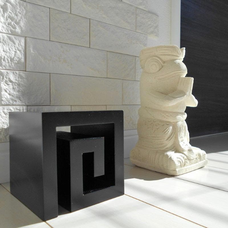 石像 バリ スタイル お祈りかえる 渦巻き スクエア 飾り台 セット♪ バリスパ