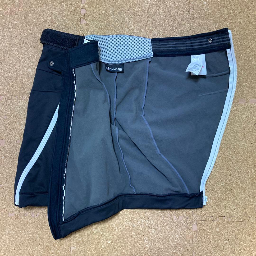 【美品】オンヨネONYONEスキーパンツ ハーフパンツスキーウェアSSメンズ黒
