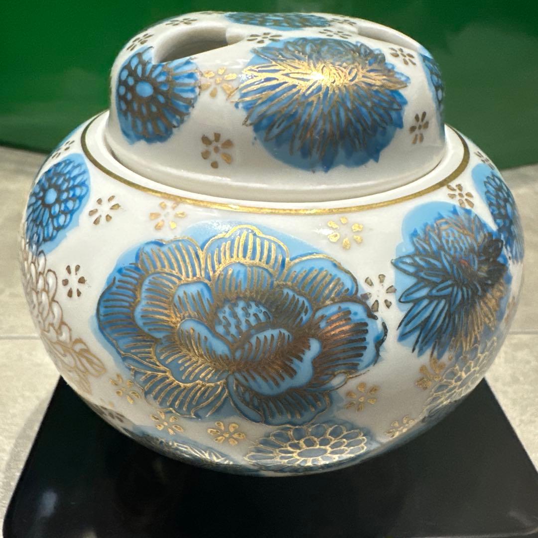 九谷焼　青花詰　香炉