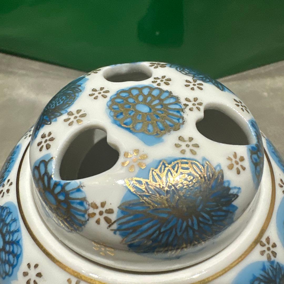 九谷焼　青花詰　香炉