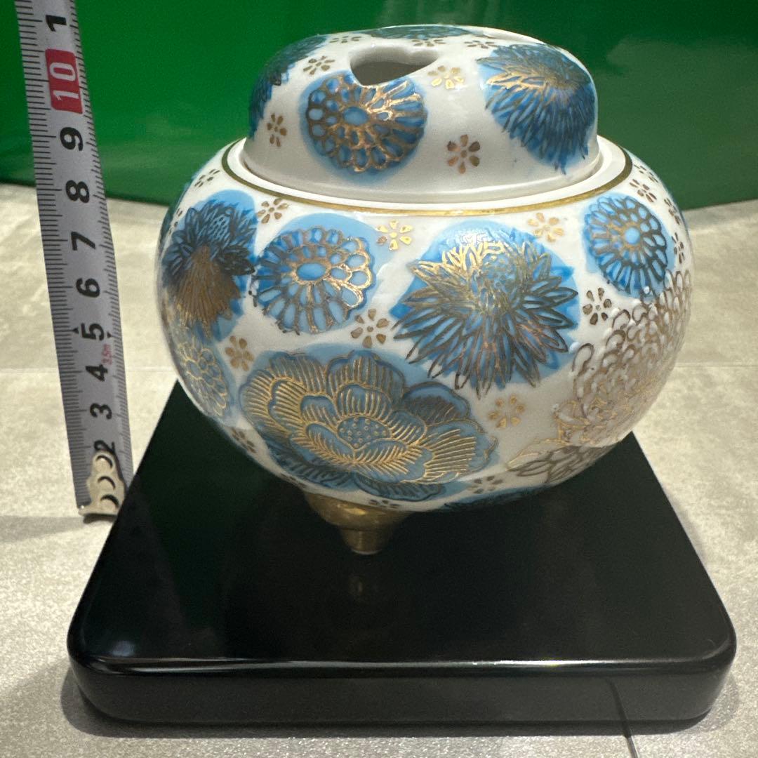 九谷焼　青花詰　香炉