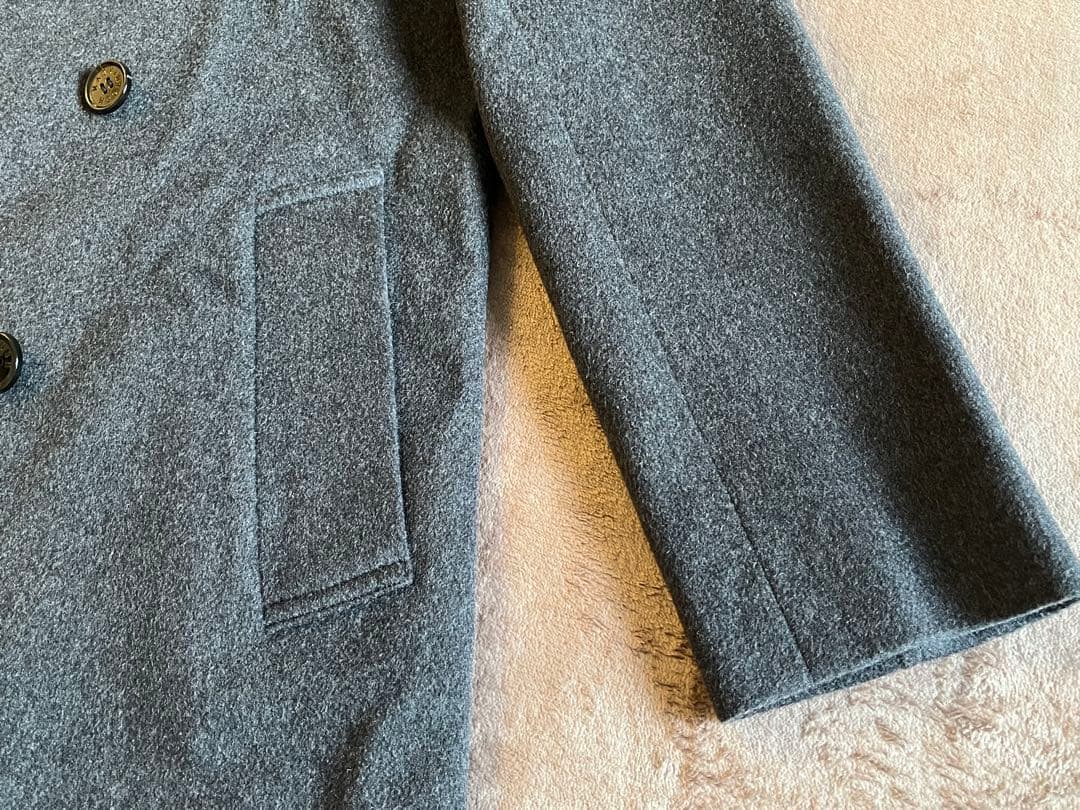 マッキントッシュロンドン　【ウール　カシミヤ混チャコールグレーコート38】