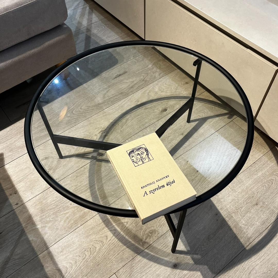 Lサイズ ガラステーブル サイドテーブル 高さ36cm HIT-241 N01