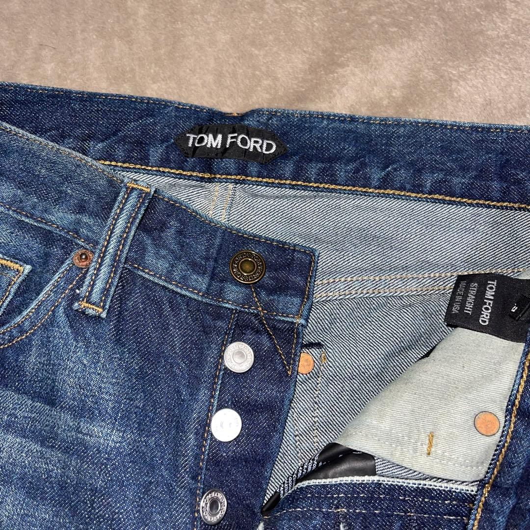 未使用✨　トムフォード　ストレート　デニム　ボタンフライ　セルビッチ　30