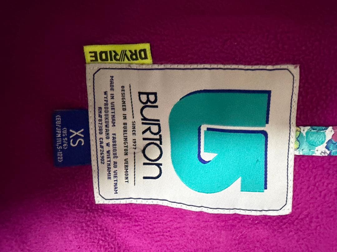 burton バートンキッズ スキー、スノーボードウェアXS