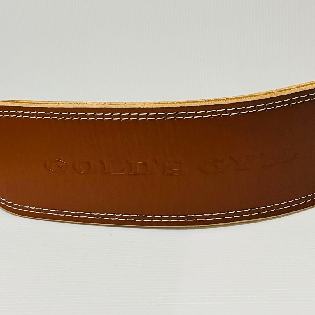 新品同様 GOLD'S GYM プロレザー ベルト ブラウン S ゴールドジム