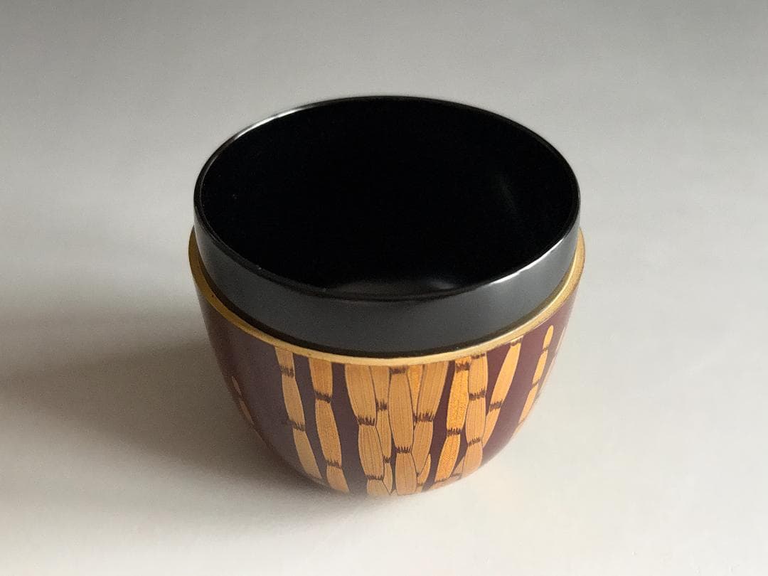 薄茶器　伯峰作　溜木賊蒔絵　大棗　茶道具