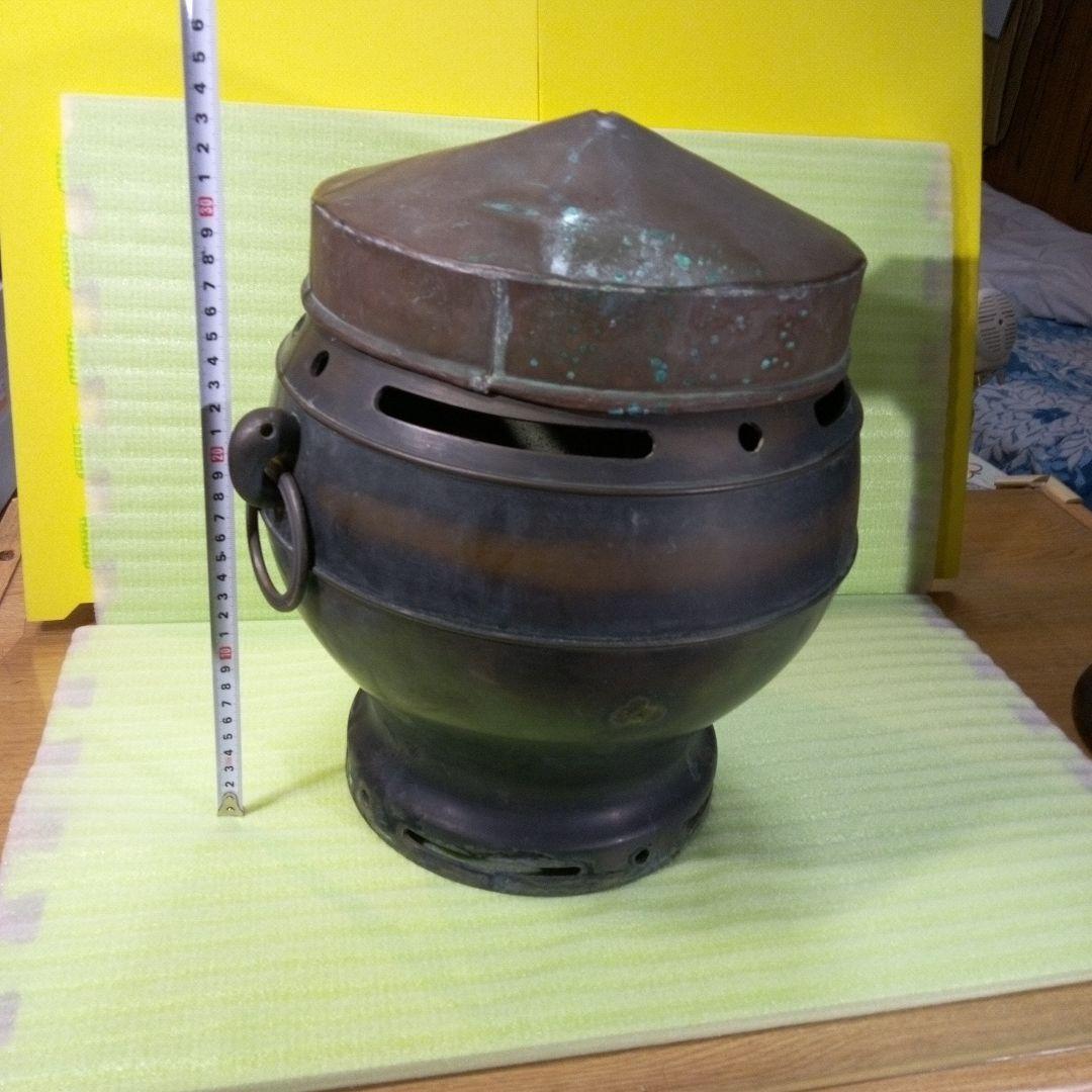 火鉢　手火鉢　蓋あり　フタ　レトロ　古民具　古道具　美術火鉢　インテリア