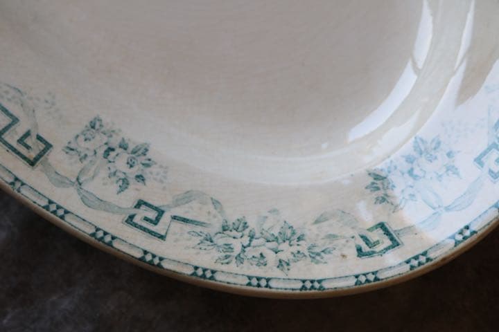 オーバル　プレート　saint Amand バラ　ガーランド　フランス