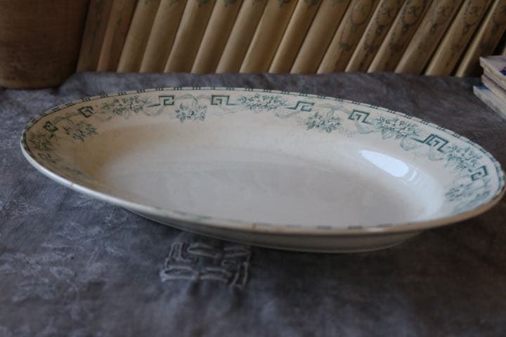 オーバル　プレート　saint Amand バラ　ガーランド　フランス