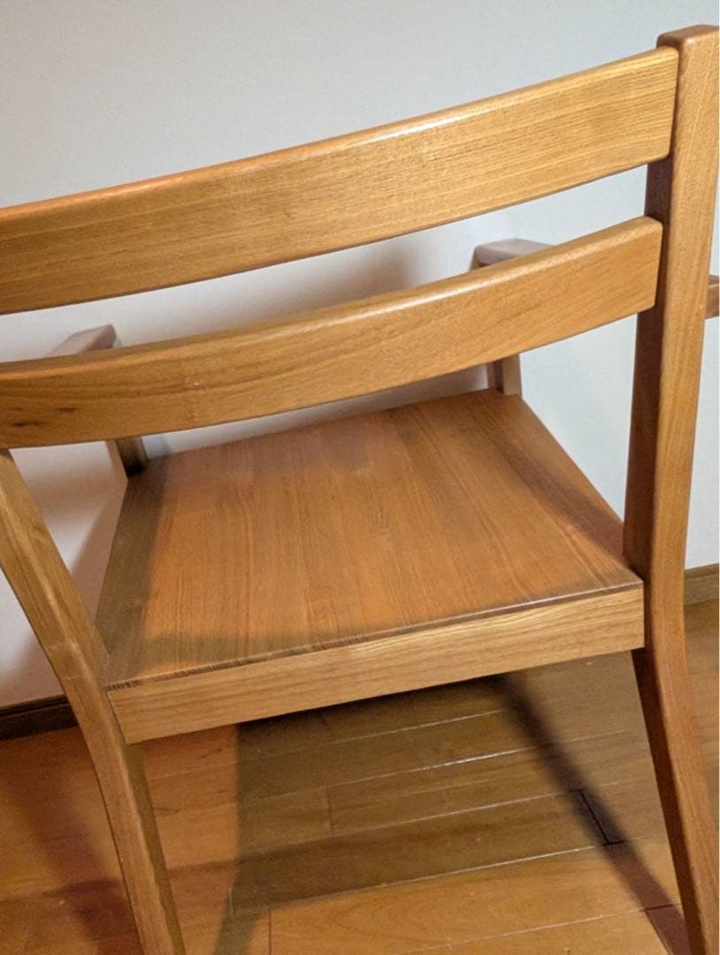 ■送料込■無印良品 ラウンジチェア タモ材 木製イス 椅子 北欧 廃盤品