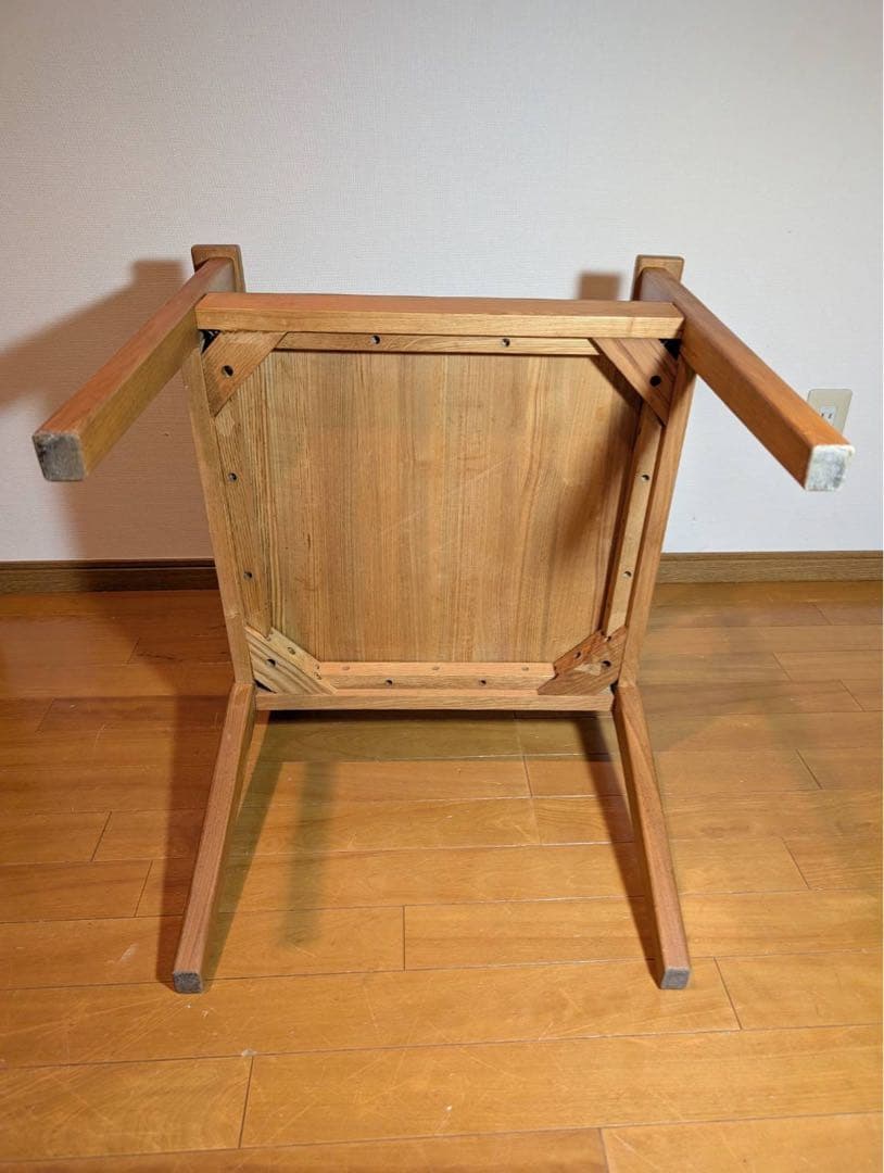 ■送料込■無印良品 ラウンジチェア タモ材 木製イス 椅子 北欧 廃盤品