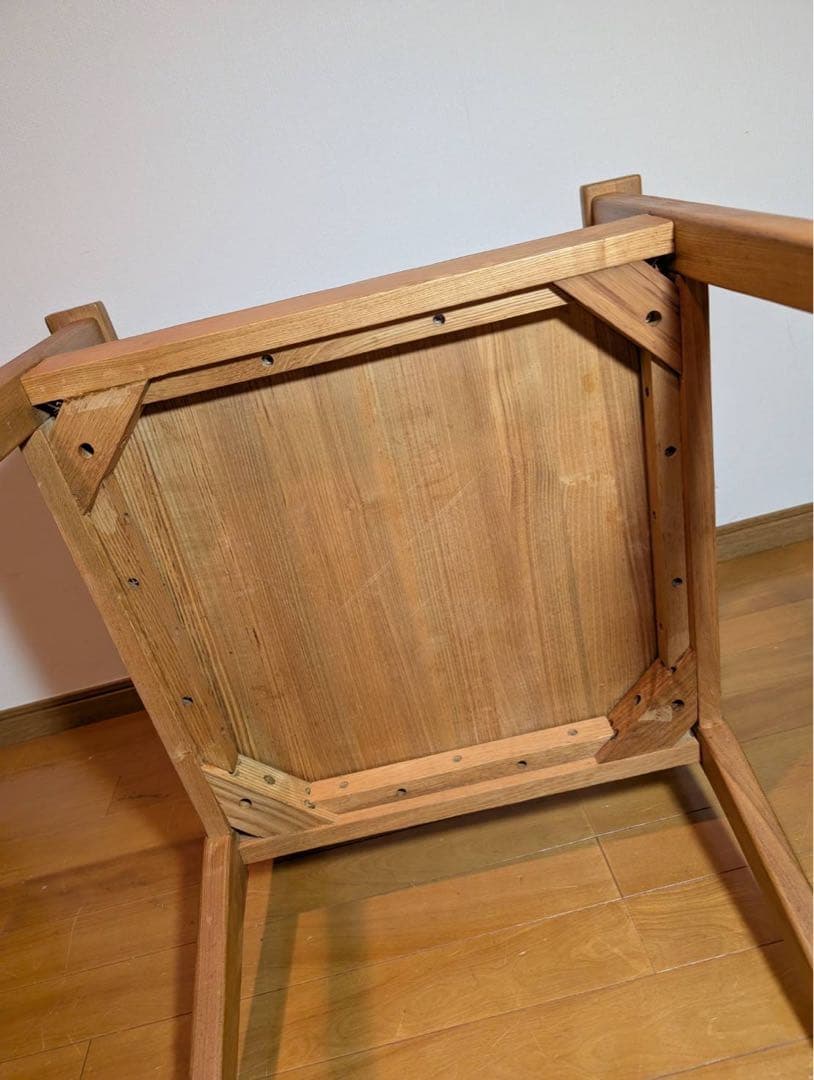 ■送料込■無印良品 ラウンジチェア タモ材 木製イス 椅子 北欧 廃盤品