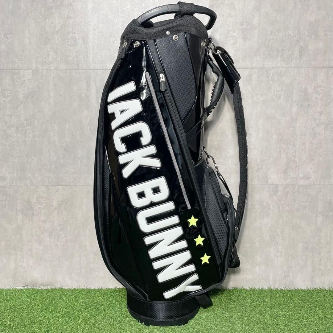 【美品】JACK BUNNY ジャックバニー キャディバッグ ゴルフバッグ 黒
