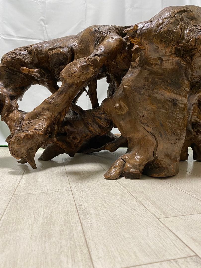 【一点物】天然木 根卓 無垢材 ローテーブル 座卓 飾り台 花台 古道具 古民家