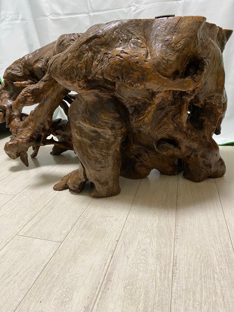 【一点物】天然木 根卓 無垢材 ローテーブル 座卓 飾り台 花台 古道具 古民家