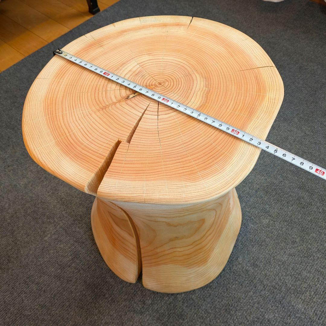 outdoorman　檜①　丸太　椅子　スツール　高さ約40㎝