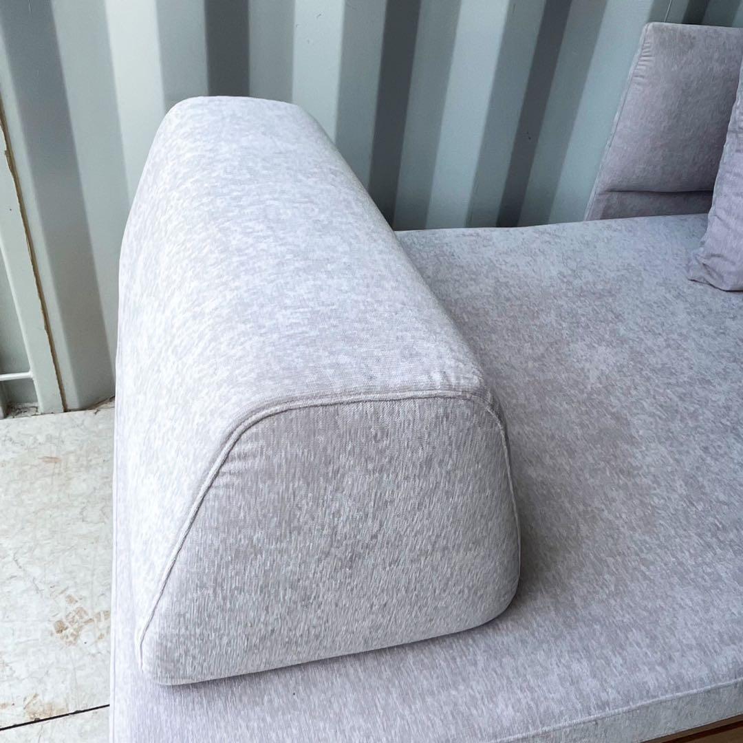 取付無料！カリモク UW2002 北欧風天然木ナチュラルベンチソファ クッション