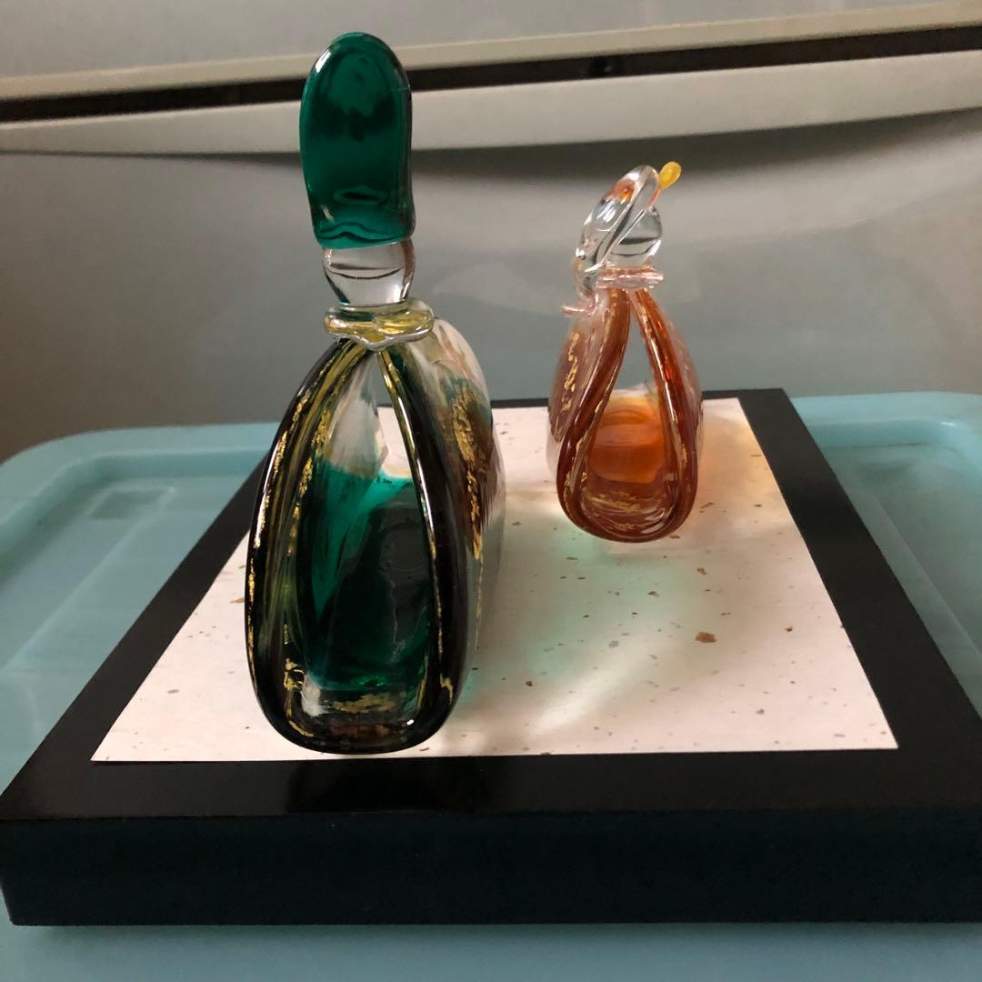 【新品・美品】雛人形、粋工房、ガラス細工、金箔