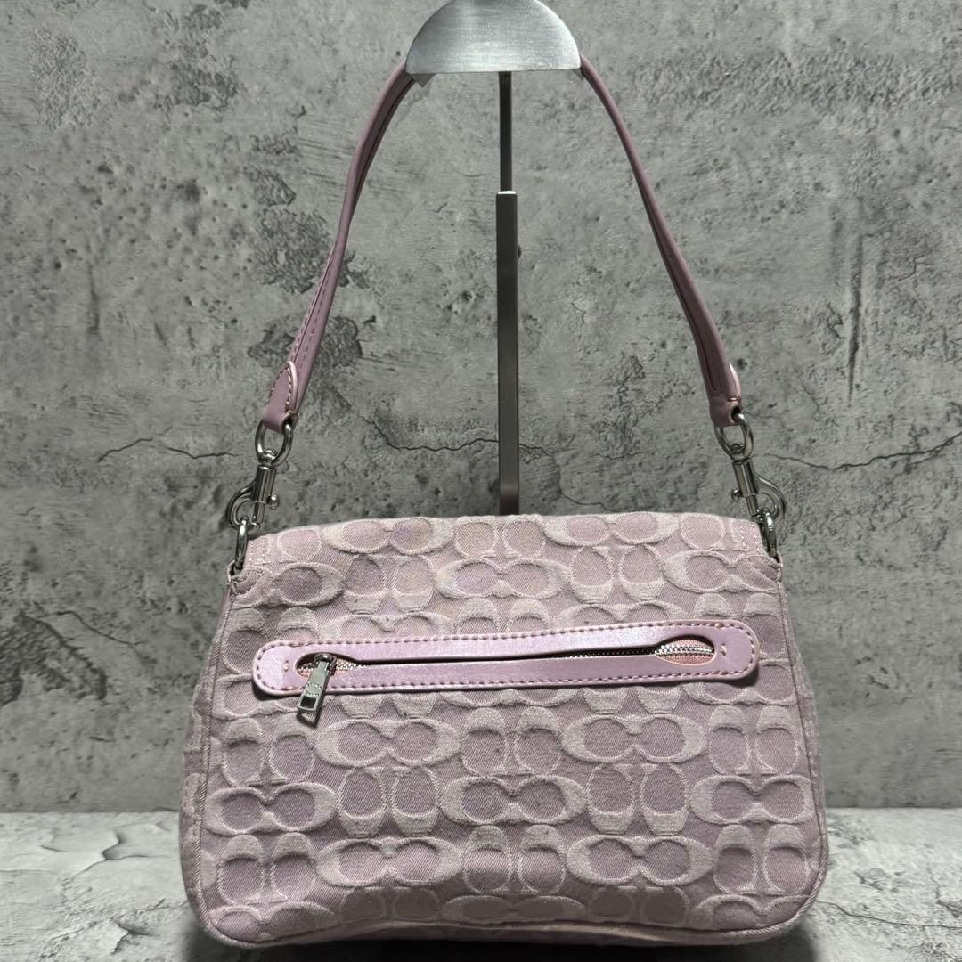 美品✨️コーチ ワンショルダーバッグ タビー シグネチャーデニム レザー