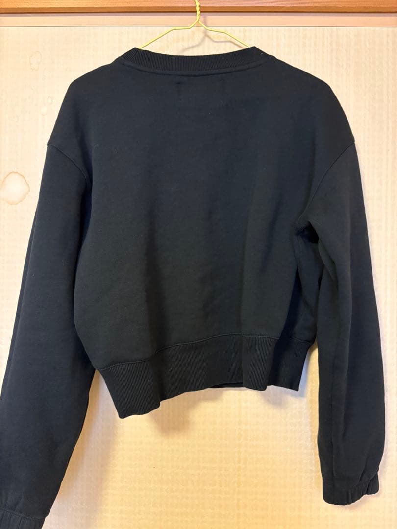   クロップドスウェットシャツ ブラック sサイズ
